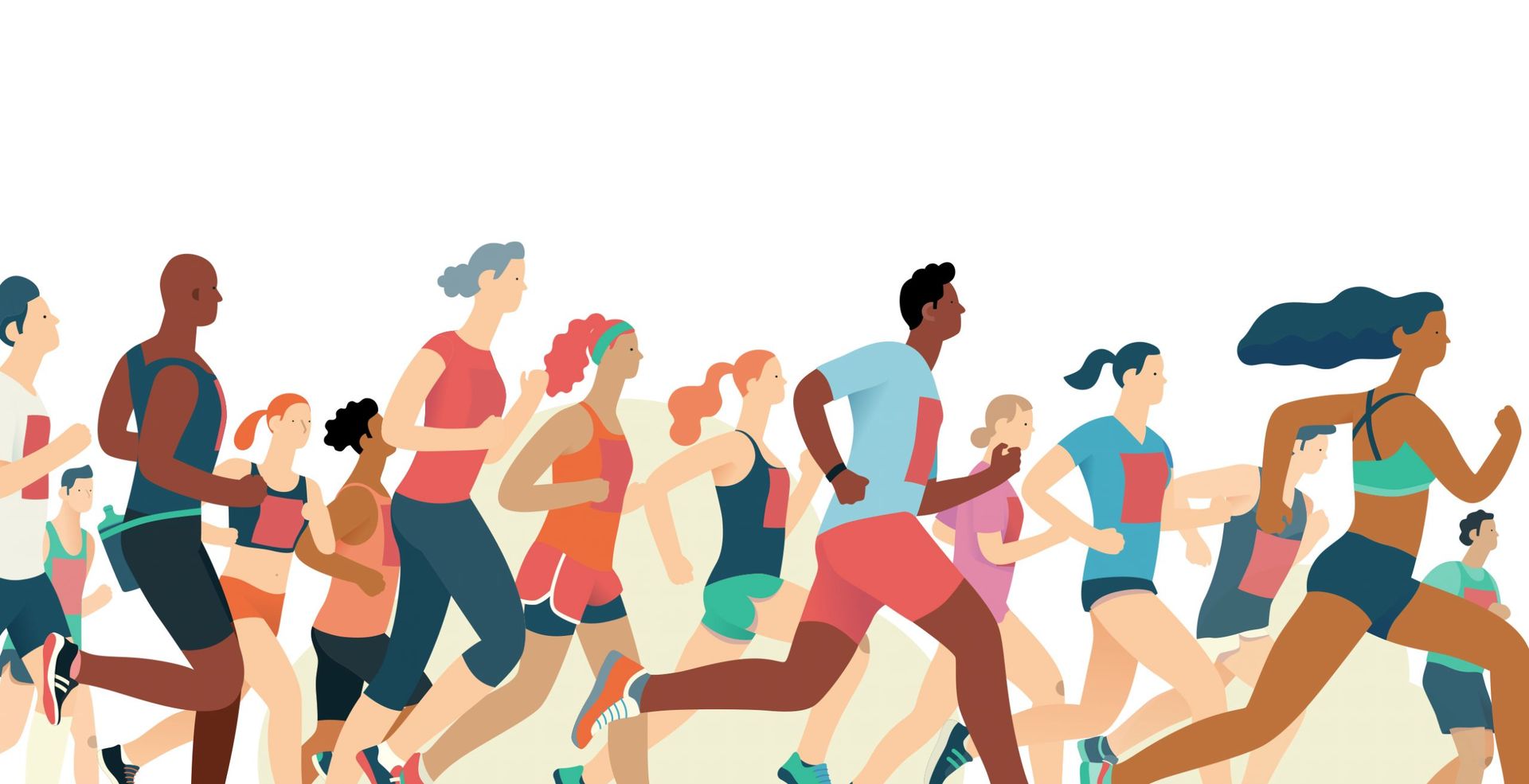 Illustration of runners in a race
